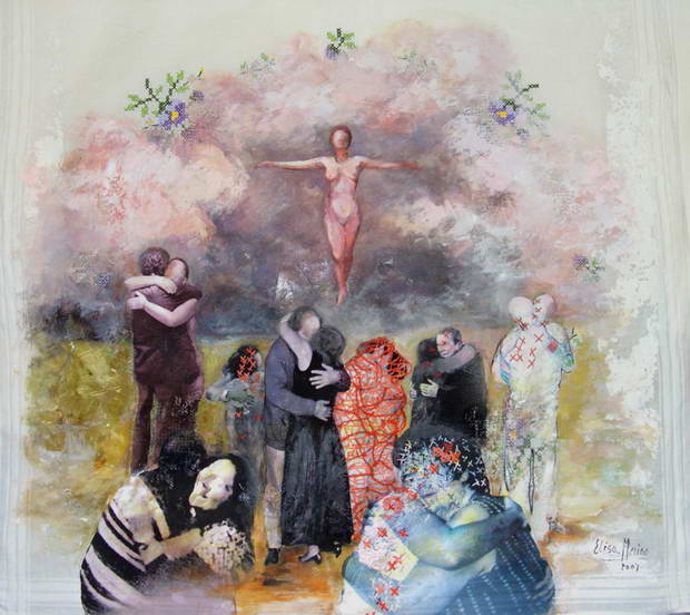Elisa Merino - Abrazados a punto cruz